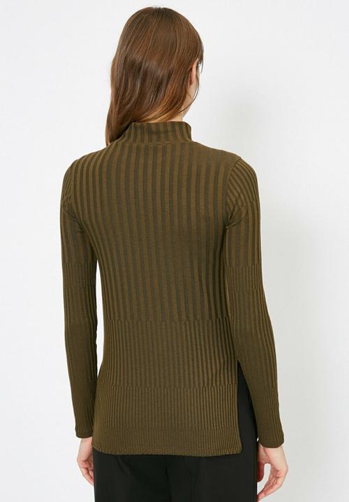 Koton - High neck long sleeve T-shirt - green