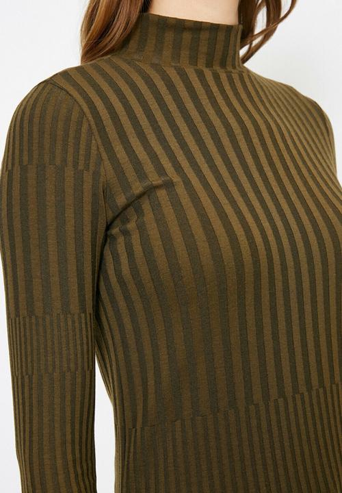 Koton - High neck long sleeve T-shirt - green