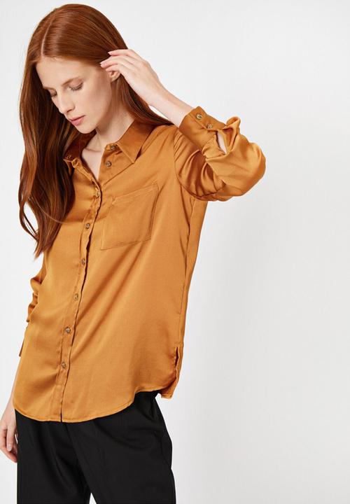 Koton - Classic long sleeve shirt - brown