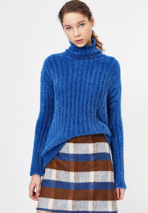 Koton - Turtle neck knitted jumper - blue