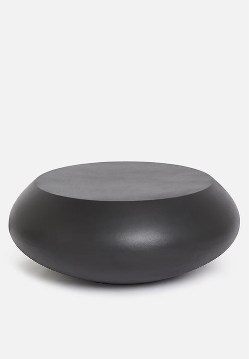 Sixth Floor - Cobble outdoor coffee table - black
