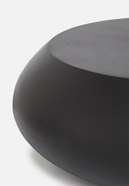 Sixth Floor - Cobble outdoor coffee table - black