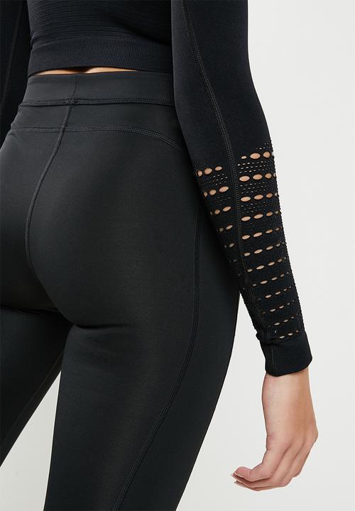 Trendyol - Crop seamless sport blouse  - black