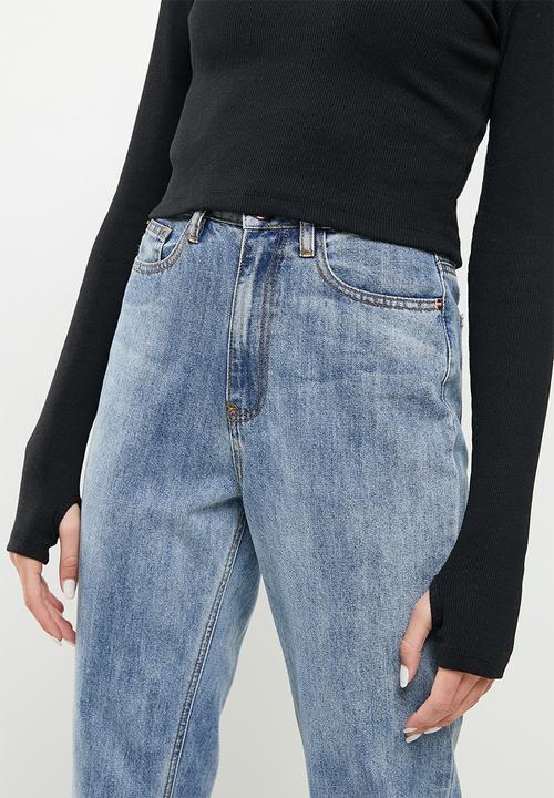 Trendyol - Turtleneck finger detail knit top - black