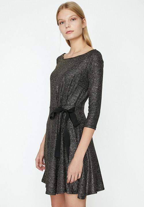 Koton - Crew neck mini dress - black