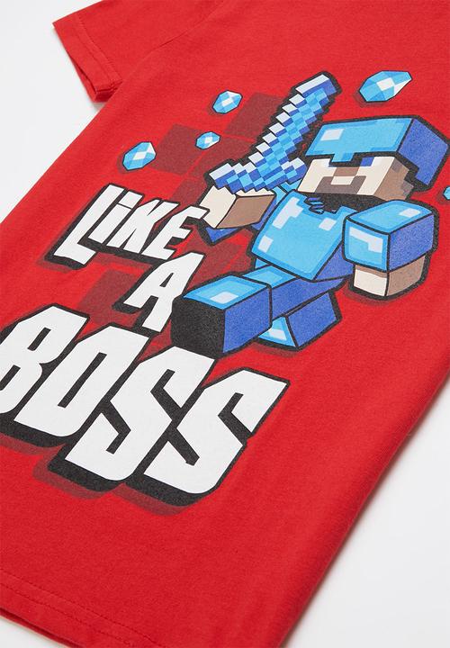 Rebel Republic - Minecraft like a boss tee - red
