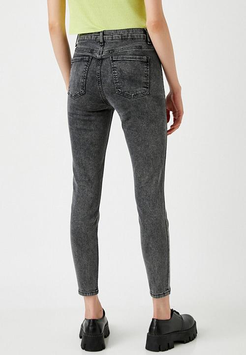 Koton - Carmen jeans cotton skinny high waist - grey
