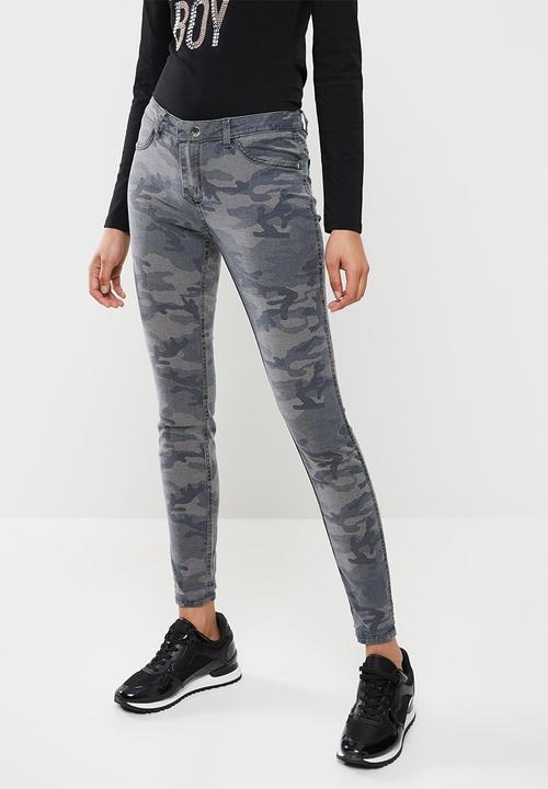 SISSY BOY - Jon jon reversible jeans camo print - med vintage