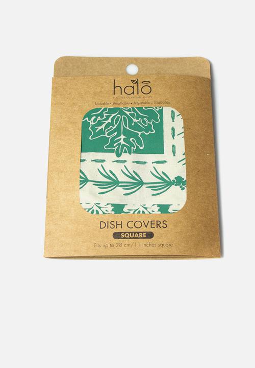 Halo Dish Covers - Herbs square - pine