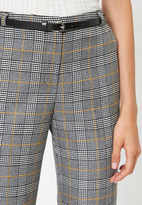 Koton - Normal waist pocket detailed checked trousers - grey 