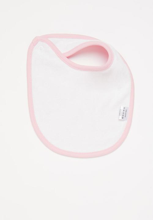 Pop Candy - Girls 3 pack bib set - ecru/pink