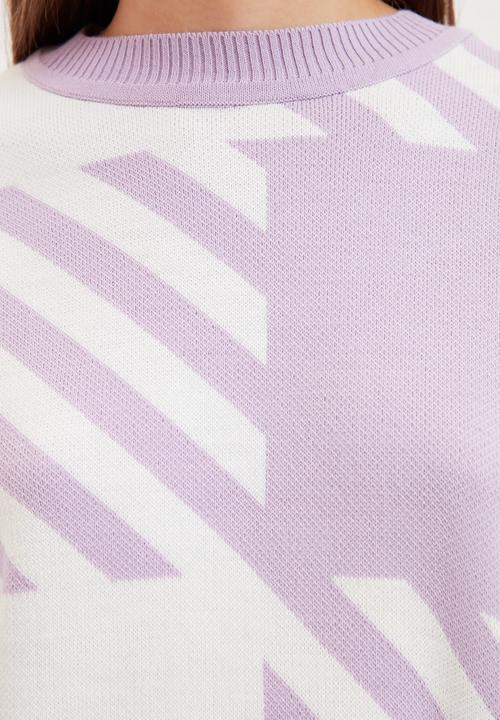 Trendyol - Sleeve detailed knitwear sweater - lilac