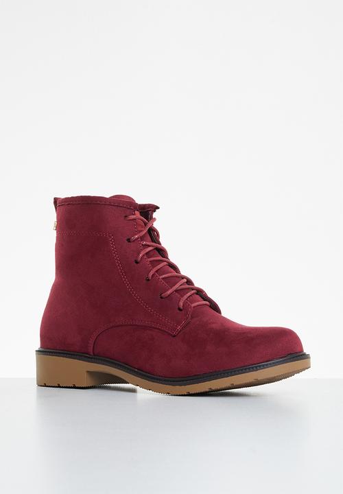 Butterfly Feet - Sussex 1 lace up ankle boot - burgundy