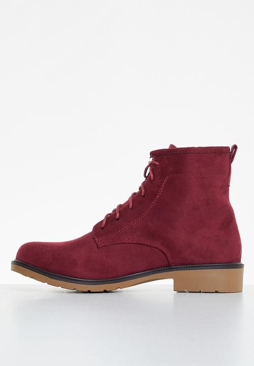 Butterfly Feet - Sussex 1 lace up ankle boot - burgundy