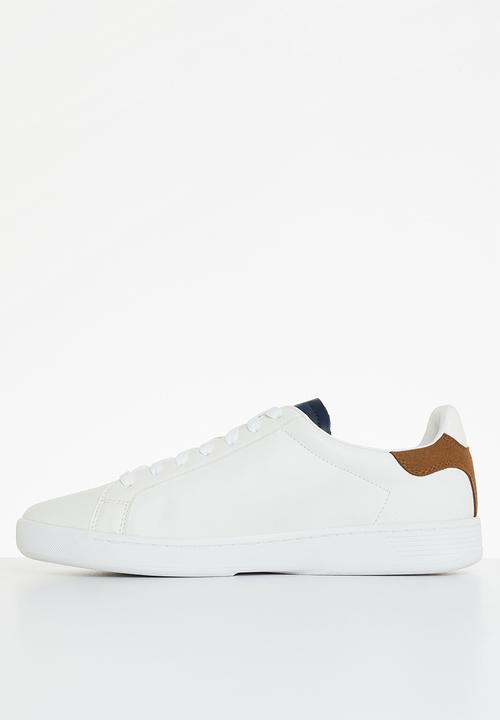 lotto - 1973 evo v - all white/dress blue/rubber brown
