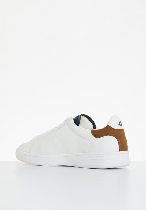 lotto - 1973 evo v - all white/dress blue/rubber brown