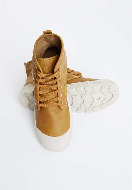 Tom Tom - Chunky lace-up ankle boot - tan
