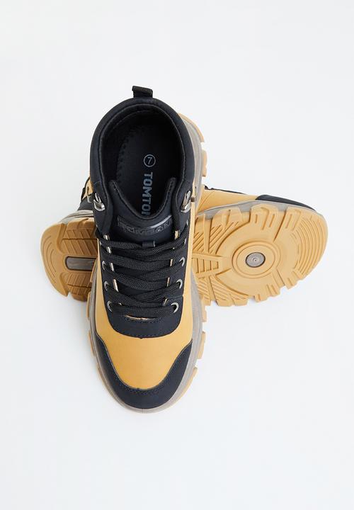 Tom Tom - Chunky lace-up hiking boot - black & tan