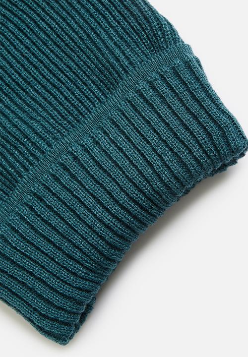 Superbalist - Erik ribbed knit beanie - teal 
