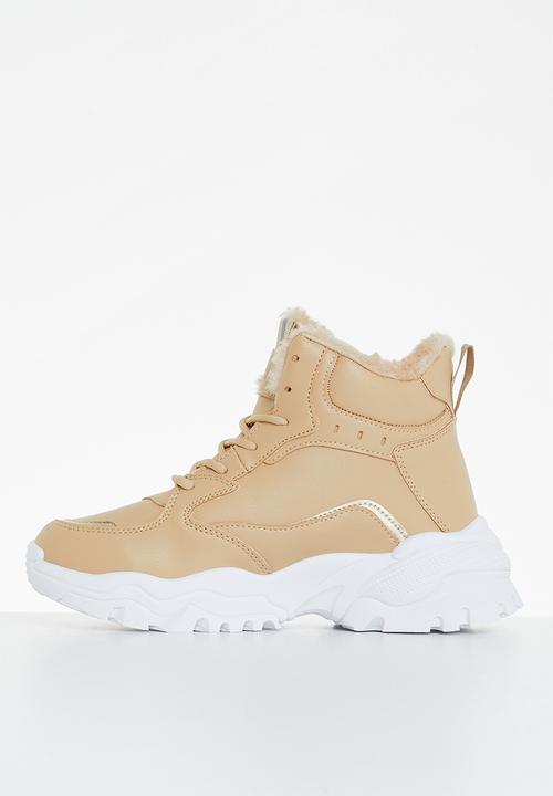 Tom Tom - Chunky printed sole hiking boot - beige