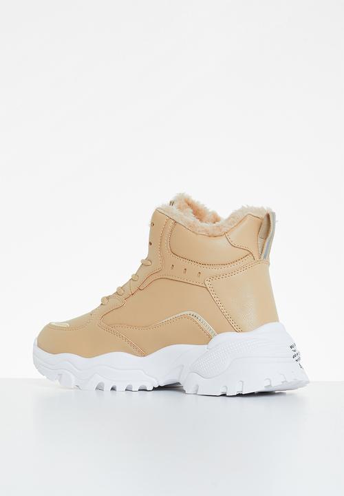 Tom Tom - Chunky printed sole hiking boot - beige