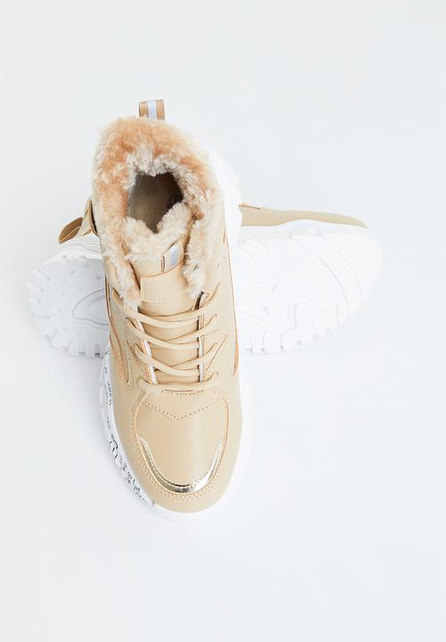 Tom Tom - Chunky printed sole hiking boot - beige