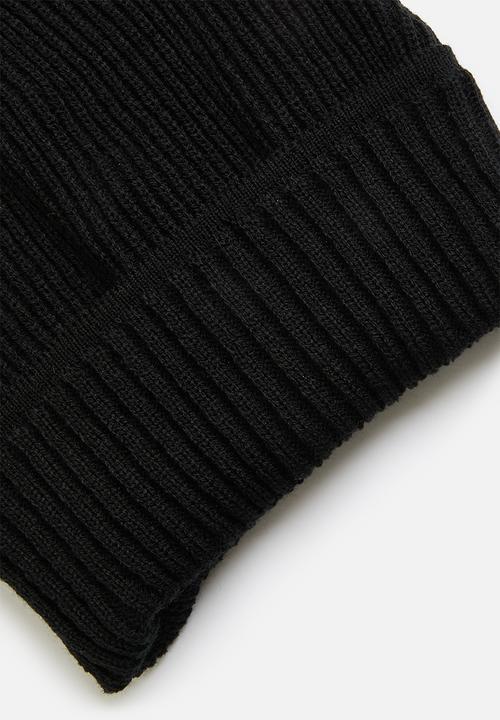 Superbalist - Erik ribbed knit beanie - black