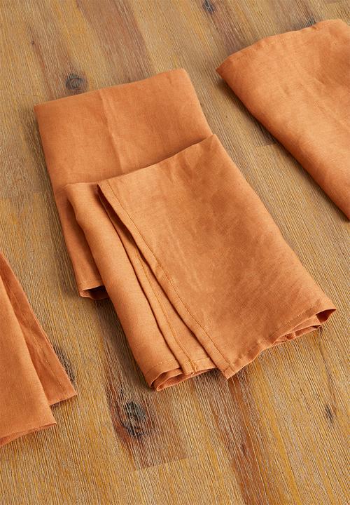 Sixth Floor - Suri linen napkin set of 4 - rust
