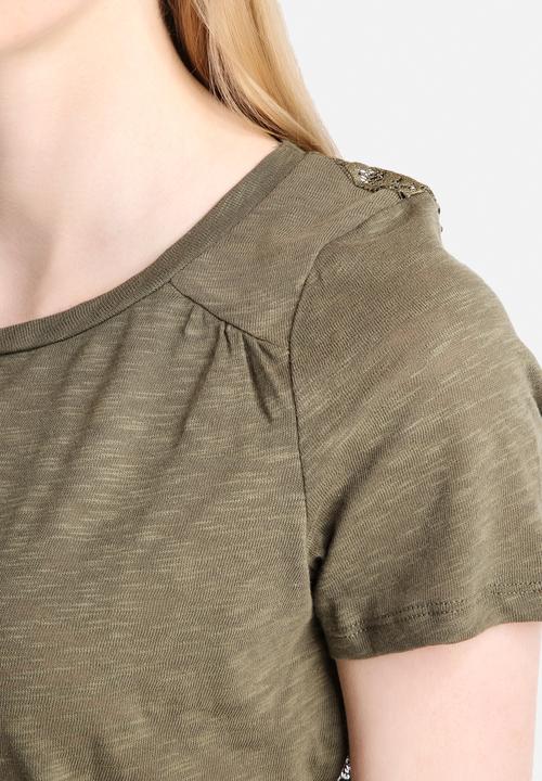 Vero Moda - Visa Vlakta Lace Back Tee