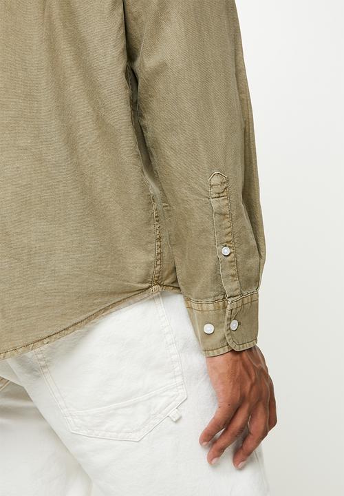 Cotton On - Mayfair long sleeve shirt - vintage khaki