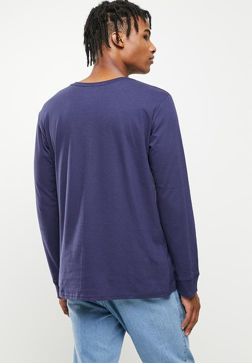 Fox - fox bar X  long sleeve tee- navy