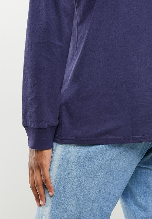 Fox - fox bar X  long sleeve tee- navy