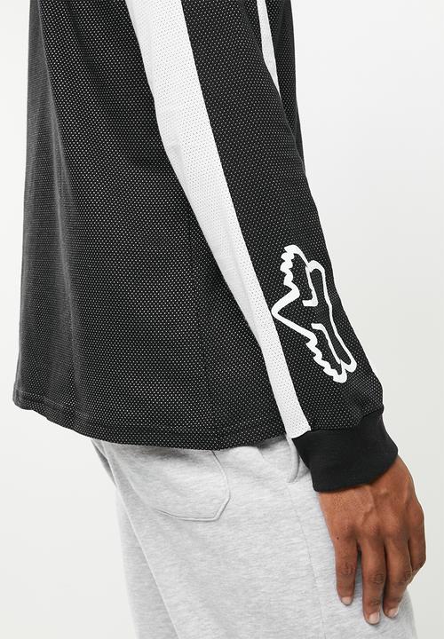 Fox - merz airline long sleeve tee - black & white