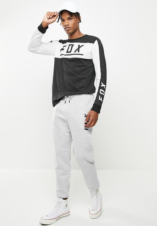 Fox - merz airline long sleeve tee - black & white