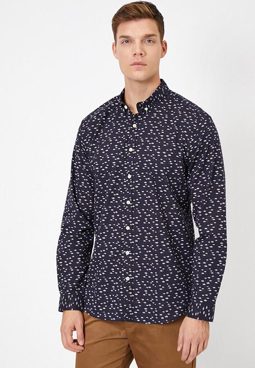 Koton - James patterned long sleeve shirt - blue-figured