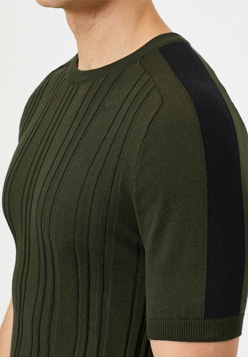 Koton - Carl short sleeve knit - khaki