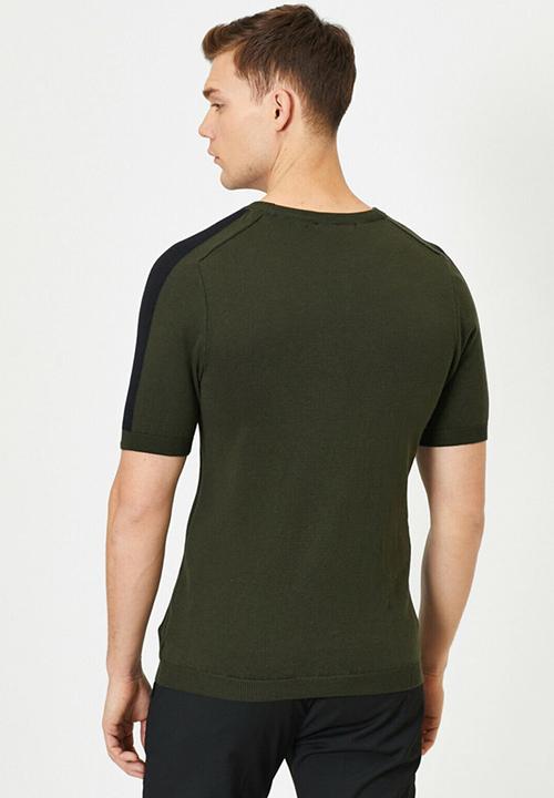 Koton - Carl short sleeve knit - khaki