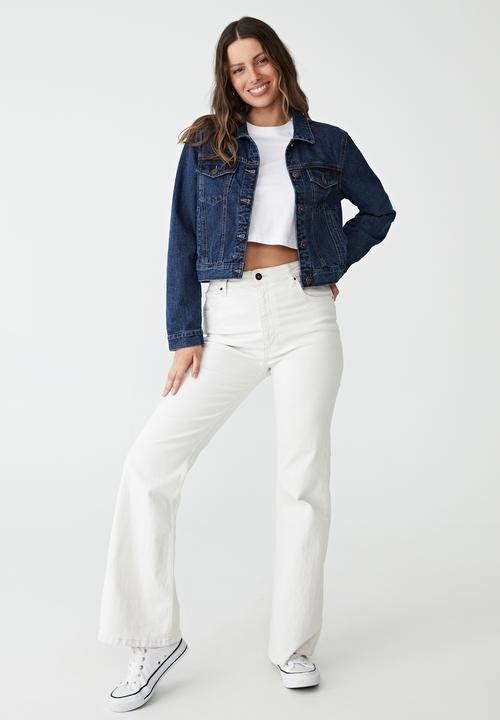 Cotton On - Girlfriend denim jacket - cape blue