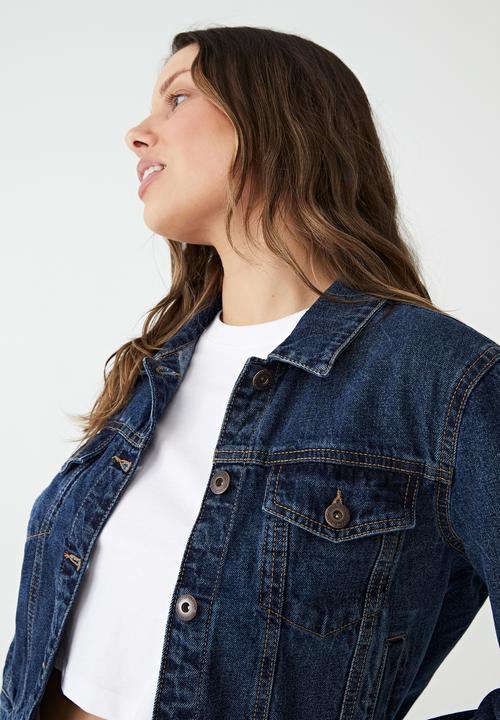 Cotton On - Girlfriend denim jacket - cape blue