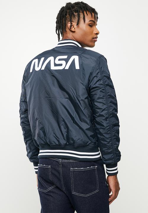 Alpha Industries - Nasa college jacket mens - blue