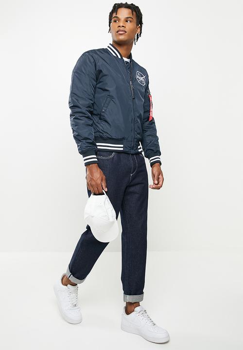 Alpha Industries - Nasa college jacket mens - blue