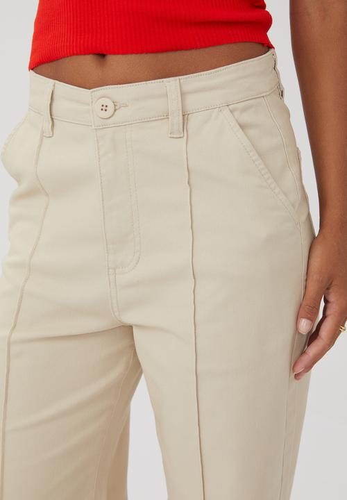 Cotton On - Carter wide leg pant - stone