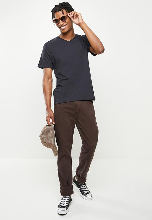 Cotton On - Mens essential vee neck tee 3 pack - multi 
