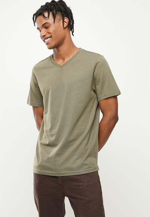 Cotton On - Mens essential vee neck tee 3 pack - multi 