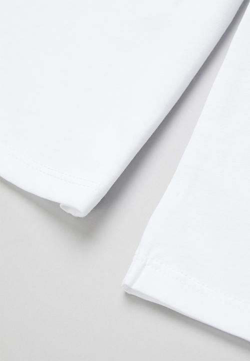 GUESS - Long sleeve guess triangle tee - pure white