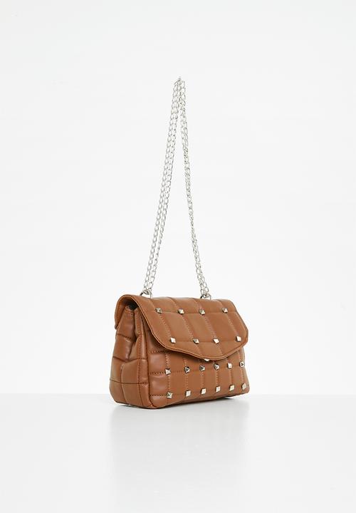 Trendyol - Studded quilted cross body bag - brown