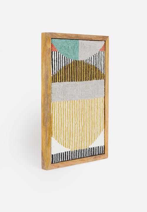 Sixth Floor - Lynx tufted wall art - multi