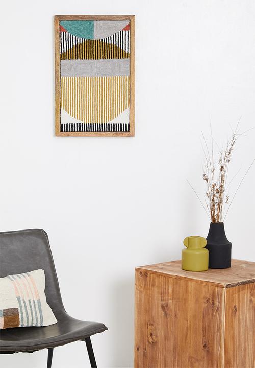 Sixth Floor - Lynx tufted wall art - multi