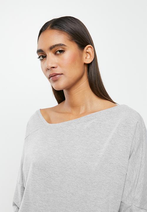 STRONG by T-Shirt Bed Co. - Cold shoulder longsleeve tee - grey