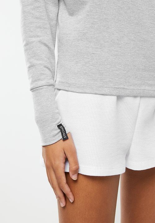 STRONG by T-Shirt Bed Co. - Cold shoulder longsleeve tee - grey